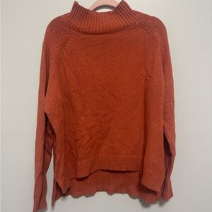 Women’s Able Burnt Orange Mock Neck Ribbed Sweater